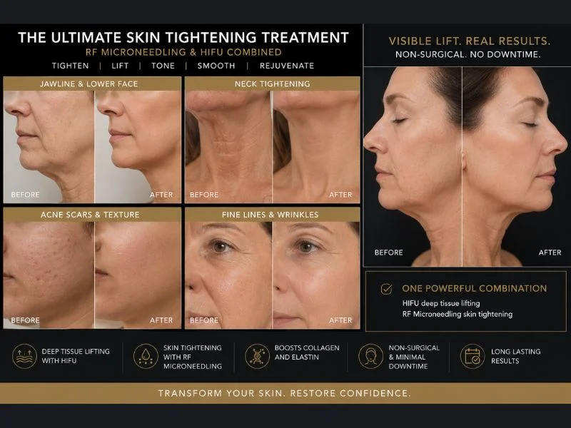 Results of combined treatment for the ultimate skin tightening treatment Middlesex